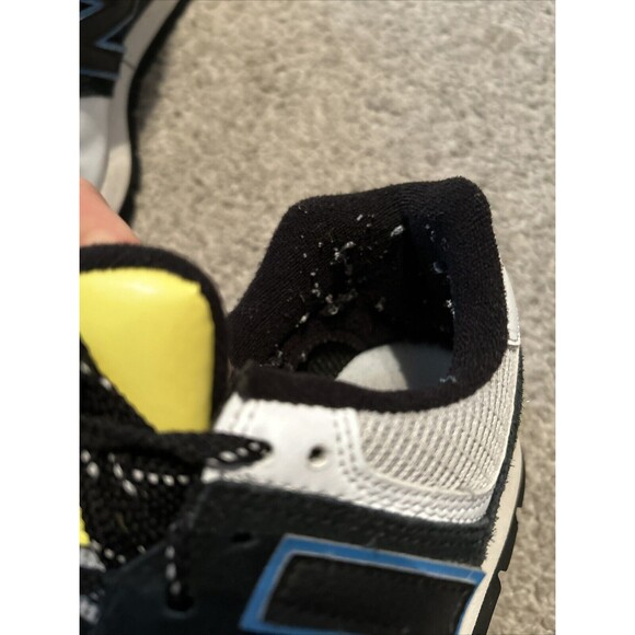 New Balance NB 574 Rugged Black Helium Volt White‎ Yellow Men’s Size 8 - Picture 6 of 8